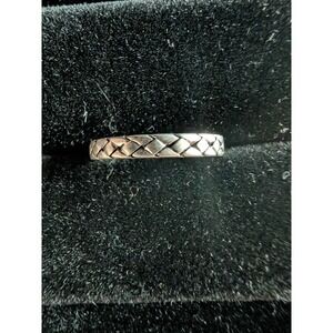 Size 5.5 Sterling Silver 925 Ring‎ Woven Band Adjustable Stacking Minimalist